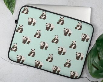 Panda Laptop Sleeve, Cute Laptop Sleeve, Macbook Case, 13 inch, 15 inch Laptop Cover, Macbook Cover, Panda Gifts, Animal Lover Laptop Bag