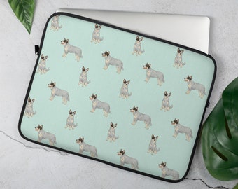 Heeler Laptop Sleeve, Australian Cattle Dog Mom Laptop Sleeve, Macbook Case, 13 inch, 15 inch Laptop Cover, Macbook Cover, Dog Laptop Bag