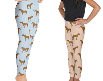 Horse Leggings, Farm Animal Pattern Women Leggings for Gym, Yoga Leggings, Yoga Pants, Kids Tights Youth Leggings, Farm Wife Gifts