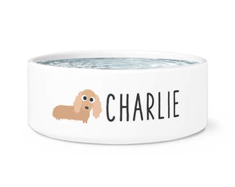 wiener dog gifts sausage dog feeding dish Dog bowl for Dachshund