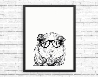 Guinea Pig Wall Art Etsy
