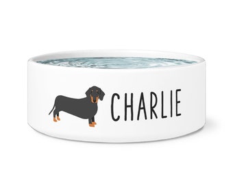 wiener dog gifts sausage dog feeding dish Dog bowl for Dachshund