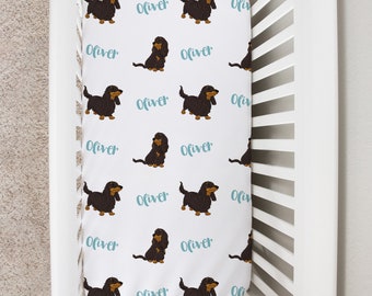 dachshund crib sheet