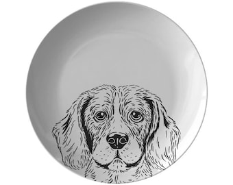 Irish Setter Dog I paw Chrome Metal License Plate Frame Tag Border