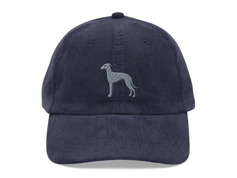 This embroidered Italian Greyhound hat is a perfect gift for dog dad, dog mom, Greyhound lovers, and dog owner. Whether it's a Greyhound beanie, vintage distressed hat, denim hat, corduroy hat or dad hat, it's a cute and funny way to show off your love for your Iggy dog.