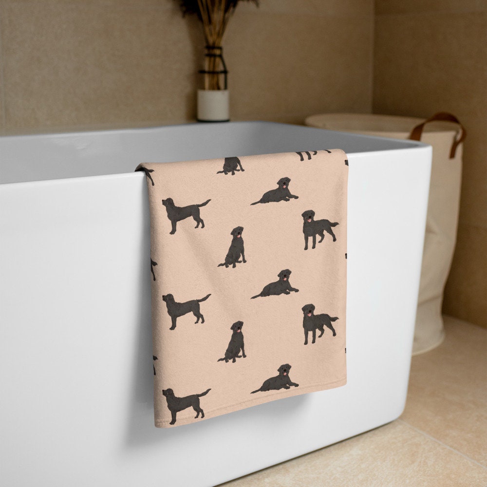 Labrador Retriever Beach Towel Lab Mom Bath Towel Cute Dog Etsy