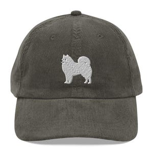 This embroidered Samoyed hat is a perfect gift for dog dad, dog mom, Samoyed lovers, and dog owner. Whether it's a Samoyed beanie, vintage distressed hat, denim hat, corduroy hat or dad hat, it's a cute and funny way to show off your love for your Samoyed dog.