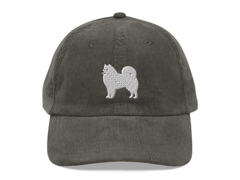 This embroidered Samoyed hat is a perfect gift for dog dad, dog mom, Samoyed lovers, and dog owner. Whether it's a Samoyed beanie, vintage distressed hat, denim hat, corduroy hat or dad hat, it's a cute and funny way to show off your love for your Samoyed dog.