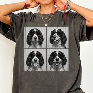 English Springer Spaniel Shirt, Photobooth Springer Dog Tshirt, Funny Dog Comfort Colors Shirt, English Springer Spaniel Dog Mom Gift