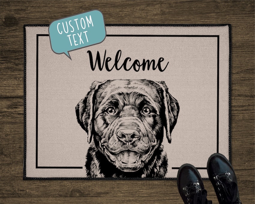 Labrador Retriever Door Mat Lab Dog Custom Front Doormat Etsy