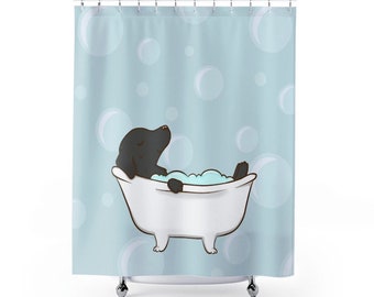 Labrador Retriever Shower Curtain, Dog Shower Curtains, Bath Curtain, Bathroom Decor Curtains, Housewarming Gift, Labrador Gifts