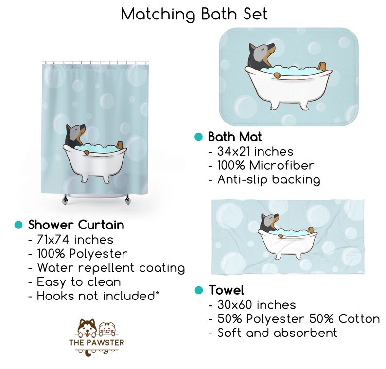 Blue Heeler Bath Mat Housewarming Gift Dog Home Decor Floor Mats Australian Cattle Dog Gifts Bathroom Decor Dog Door Mat