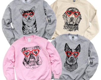 Dog Valentine Shirt, Custom Puppy Sweatshirt, Hoodie, Valentines Day Gifts