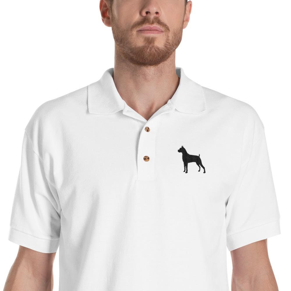 Boxer Polo Shirt Dog Embroidered Men's Polo Shirts Boxer Etsy