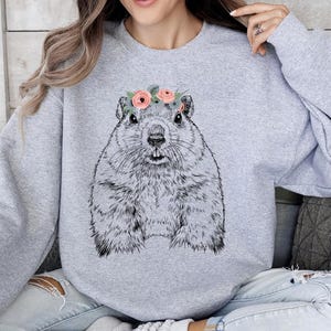 Funny and Cute Nerdy Animal Wearing Glasses shirt for Groundhog lovers! This Groundhog art tshirt, tank top, kids tee, youth or sweatshirt is a perfect gift for Groundhog Day, Woodchuck Lover and Animal Lovers.