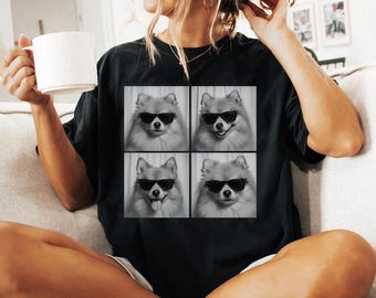 Pomeranian Shirt, Photobooth Pom Dog Tshirt, Funny Dog Comfort Colors Shirt, Pomeranian Lover Gifts, Dog Mom Gift