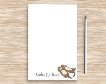 Otter Notepad, Personalized Otter Wedding Notepad, Animal Stationery, Coworker Veterinarian Graduation Gift Teacher, Otter Lovers Gifts