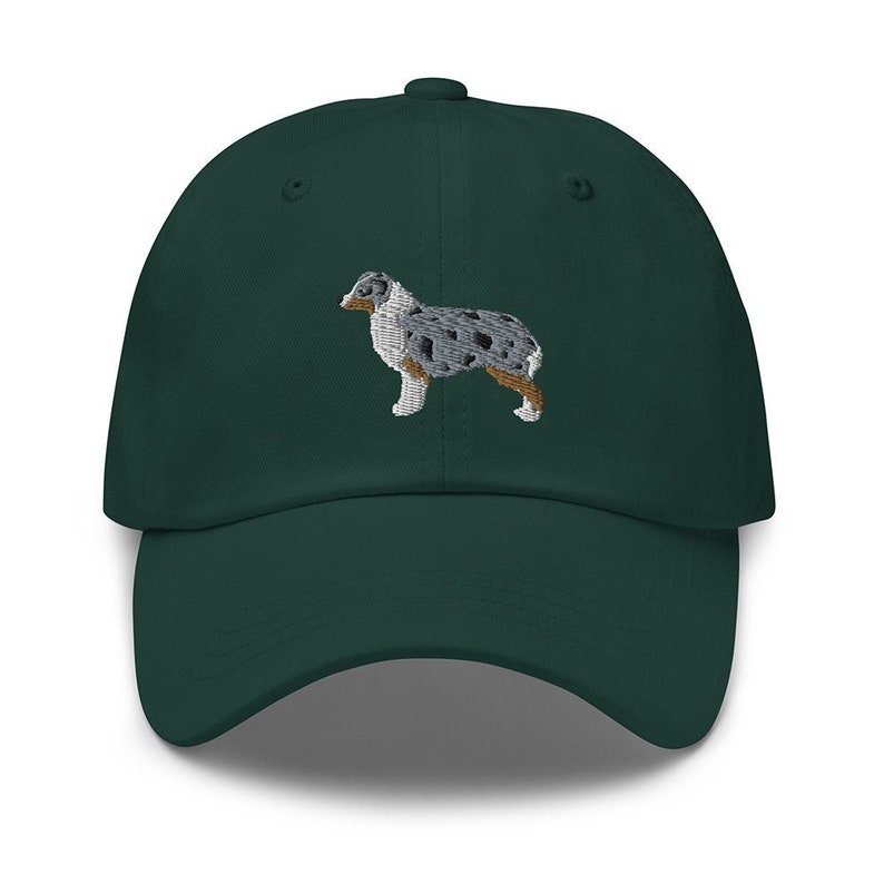 This embroidered Australian Shepherd hat is a perfect gift for dog dad, dog mom, Aussie Dog lovers, and dog owner. Whether it's a Australian Shepherd beanie, vintage distressed hat, denim hat, corduroy hat or dad hat, it's a cute and funny way to show off your love for your Aussie dog.