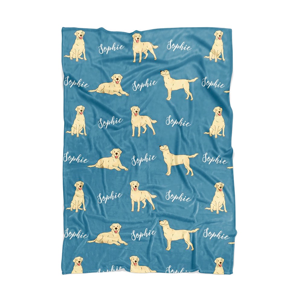 Labrador Retriever Blanket Custom Name Lab Dog Blanket Etsy Canada