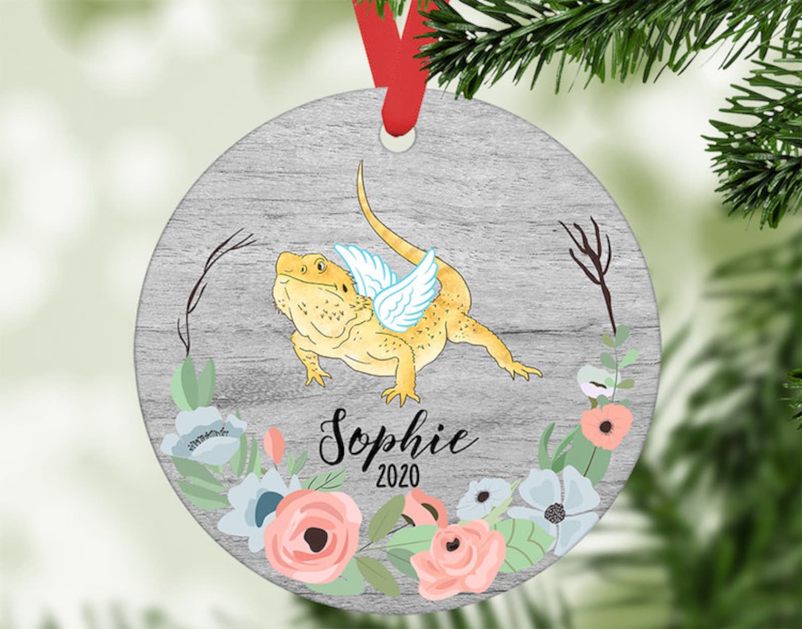 Bearded Dragon Ornament Personalized Animal Christmas Etsy UK