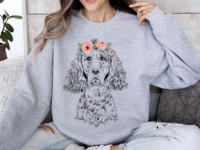 Funny and Cute Nerdy Dog Wearing Glasses shirt for English Setter lovers! This English Setter Dog art tshirt, tank top, kids tee, youth or sweatshirt is a perfect gift for English Setter Mom, English Setter Dog Dad and Dog Lover.