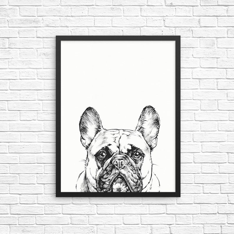 French Bulldog Wall Art Frenchie Print Dog Decor Dog Etsy