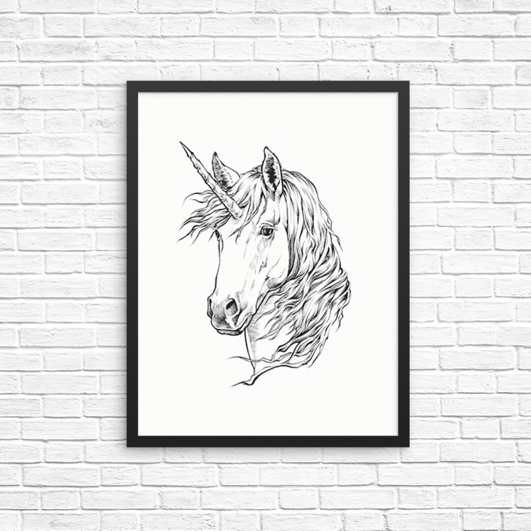 Unicorn Wall Art, Unicorn Print, Unicorn Decor, Animal Prints, Sign, Baby Animal Nursery Decor