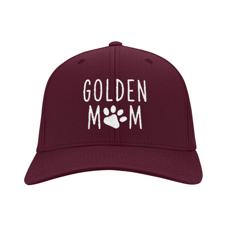 Golden Retriever Mom Distressed Hat Dog Mom Embroidered Etsy