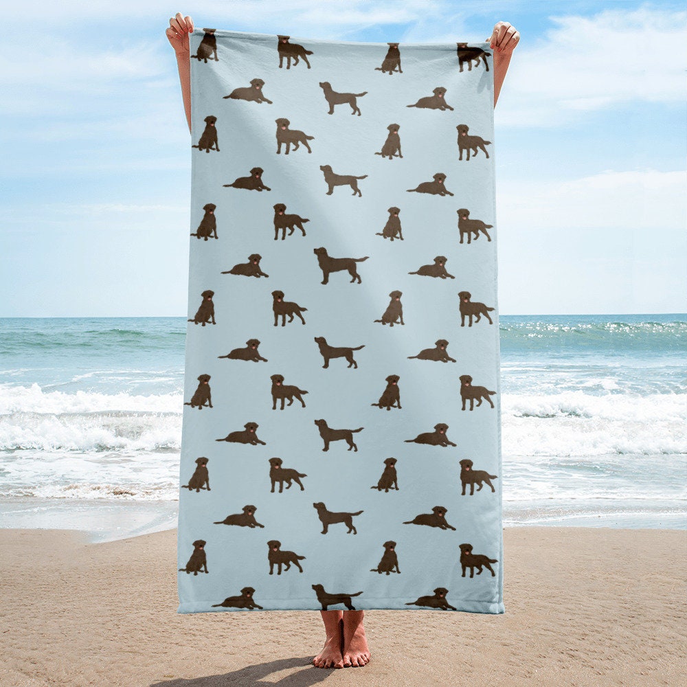 Black Lab Beach Towel Black Lab Beach Towel