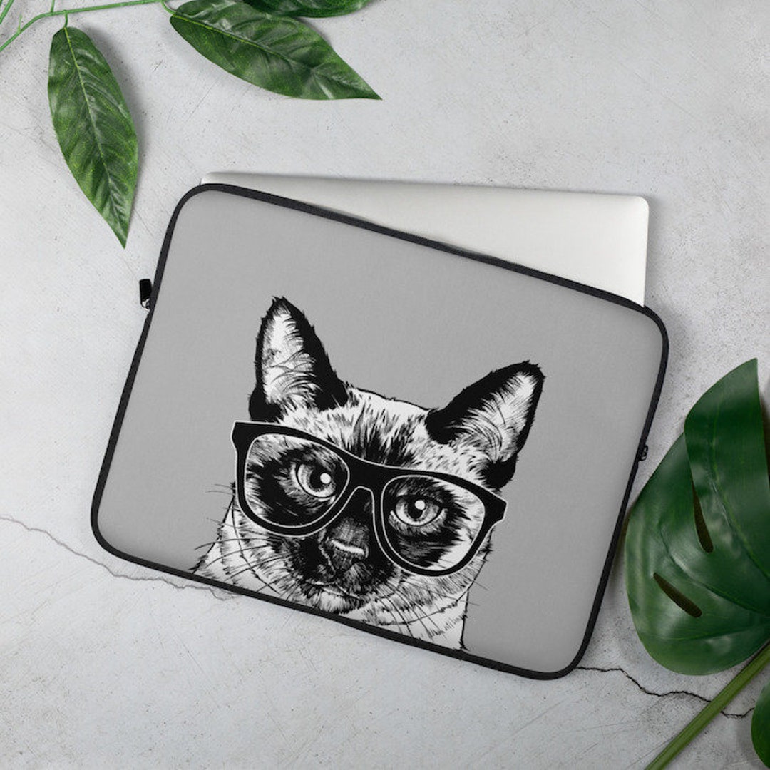 Computer Cat Covers Siamese Cat Laptop Sleeve, Cat Lover Laptop Sleeve, MacBook Case, 13 ...