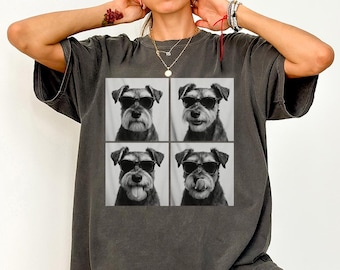 Miniature Schnauzer Shirt, Photobooth Schnauzer Dog Tshirt, Funny Dog Comfort Colors Shirt, Schnauzer Lover Gifts, Dog Mom Gift