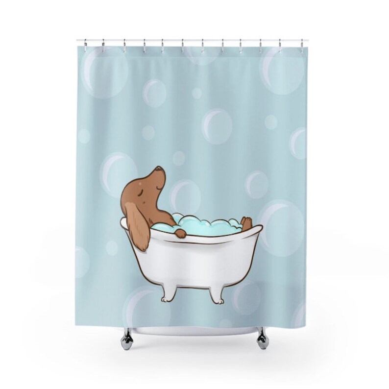 Dachshund Shower Curtain Wiener Dog Shower Curtains Bath Etsy