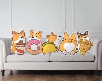 Corgi Pillow, Corgi Dog Shaped 3d Pillow, Cute Corgi Dog Gift, Corgi Lover Gifts, Corgi Mom Gift, Corgi Plushie, Corgi Decor, Puppy Gift