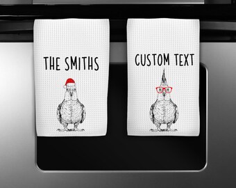 Cockatiel Kitchen Towel, Christmas Tea Towel, Funny Cockatoo Parrot Bird Hand Towels, Custom Waffle Towel, Personalized Housewarming Gift