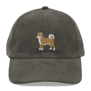 This embroidered Shiba Inu hat is a perfect gift for dog dad, dog mom, Shiba lovers, and dog owner. Whether it's a Shiba Inu beanie, vintage distressed hat, denim hat, corduroy hat or dad hat, it's a cute and funny way to show off your love for your Shiba dog.