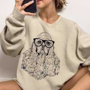 Chemise cocker américain, sweat-shirt maman cocker, cadeau mignon amateur de chien cocker, cadeau papa chien drôle, tshirt propriétaire de chien