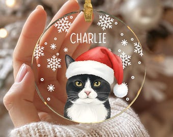 Custom Tuxedo Cat Ornament Tuxedo Cat Christmas Ornament Tuxedo Cat