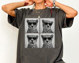 Cheetah Shirt, Photobooth Cheetah Tshirt, Funny Safari Animal Comfort Colors Shirt, Wildlife Cheetah Gift, Wild Animal Lover Gifts