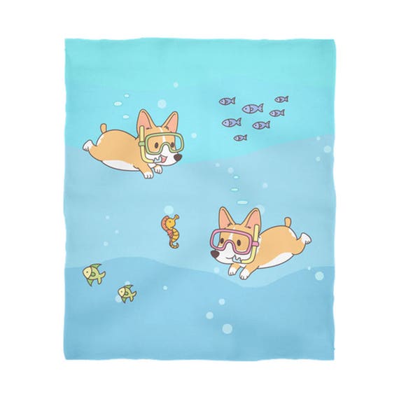 Corgi fleece blanket cheap