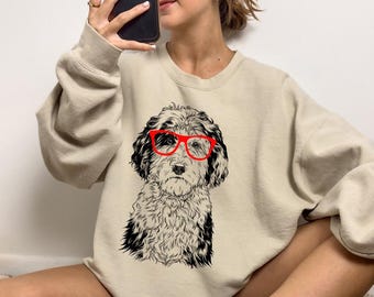 Sheepadoodle Shirt, Sheepadoodle Mom Sweatshirt, Cute Doodle Dog Gift, Sheeppoo Lover Gift, Funny Dog Dad Gift, Dog Owner Tshirt