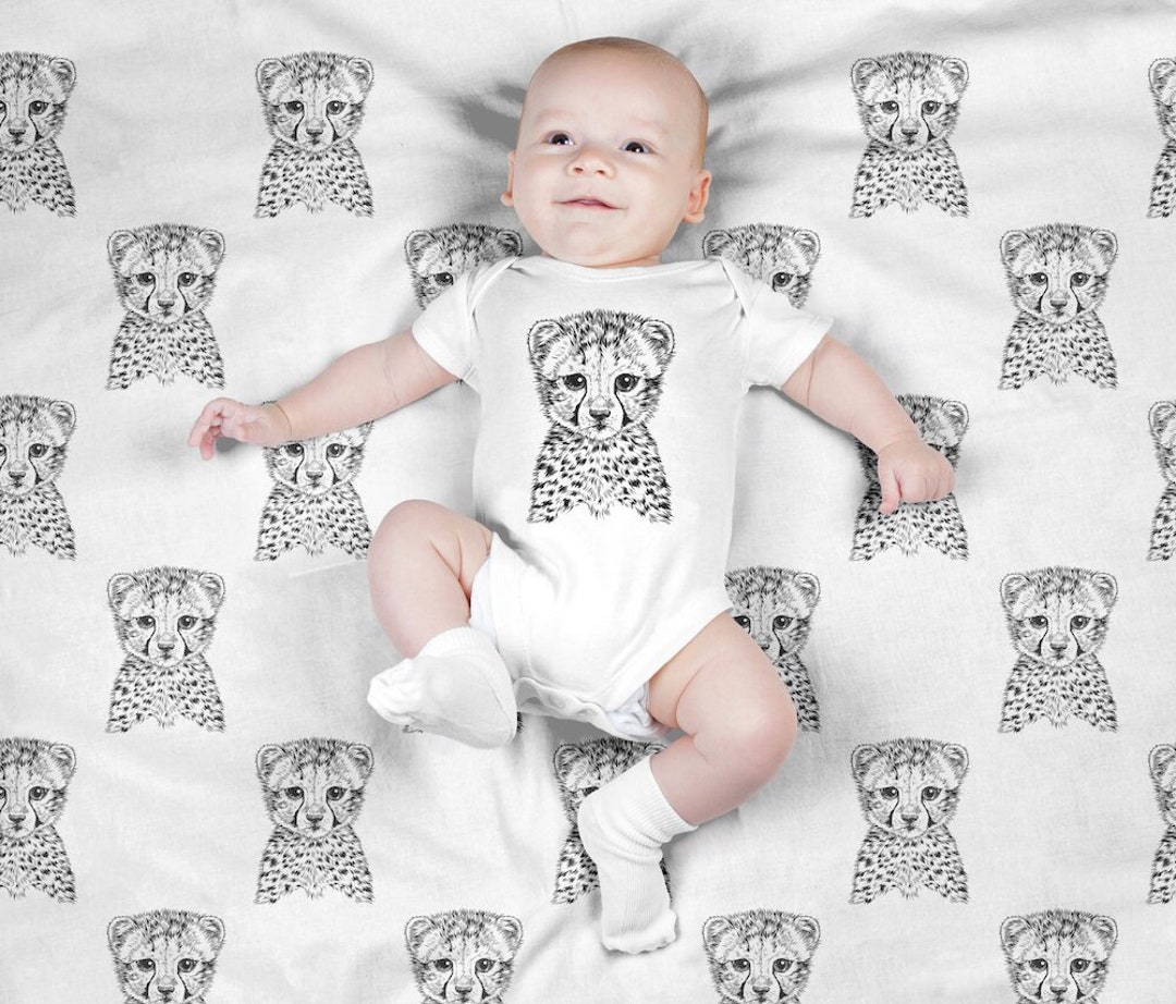 Cheetah Baby Blanket, Safari Wild Animal Swaddle Blanket Set, Newborn