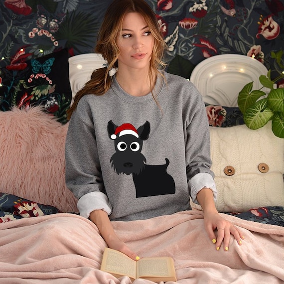 Scottish Terrier Christmas Sweatshirt Scottie Dog Ugly Etsy