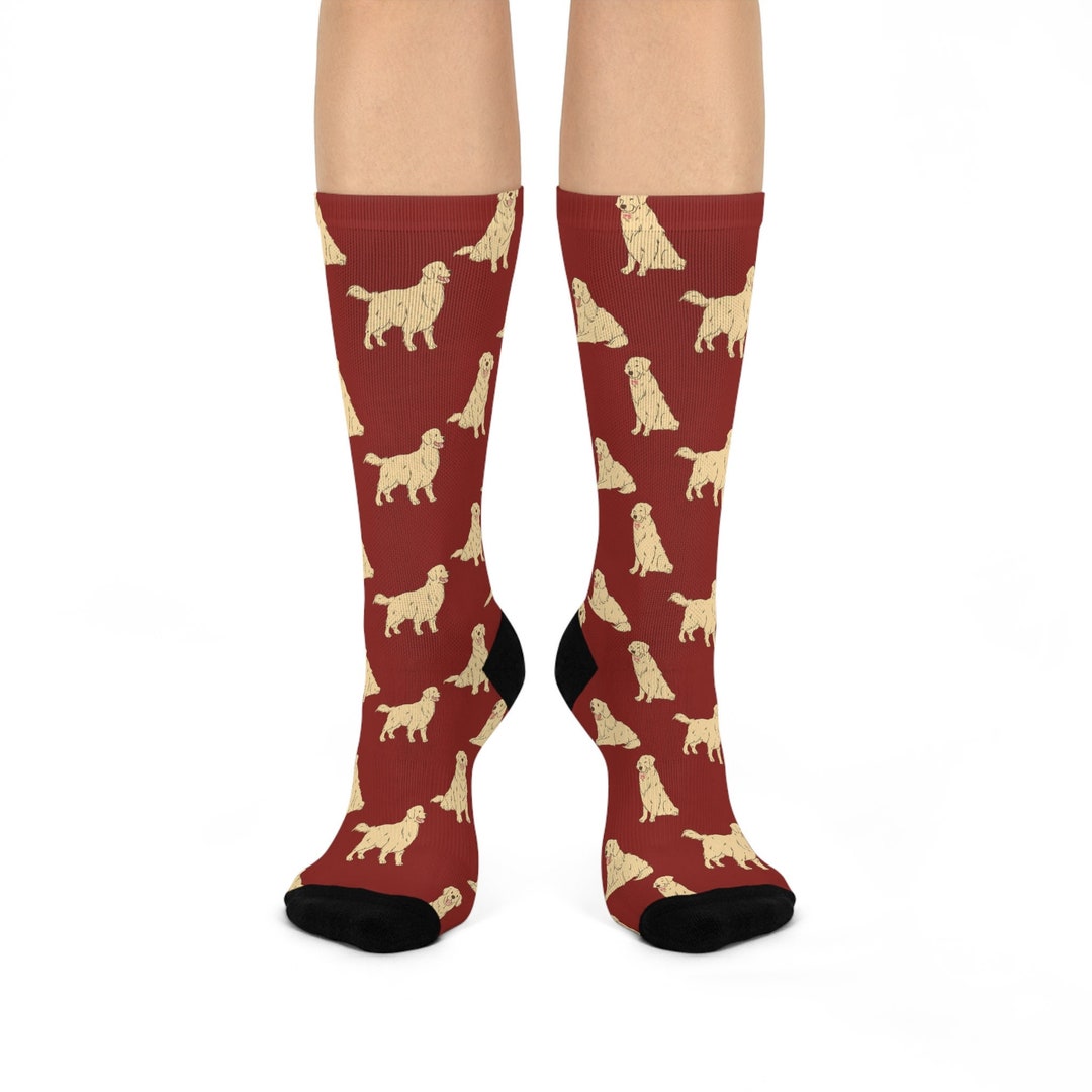 Golden Retriever Socks, Dog Socks, Cute Golden Retriever Lover Socks ...