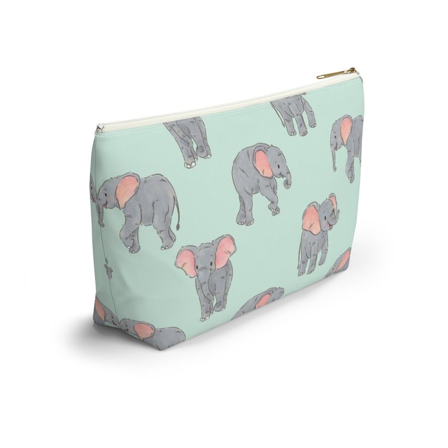 Elephant Pouch, Pencil Case, Safari Animal Custom Teacher