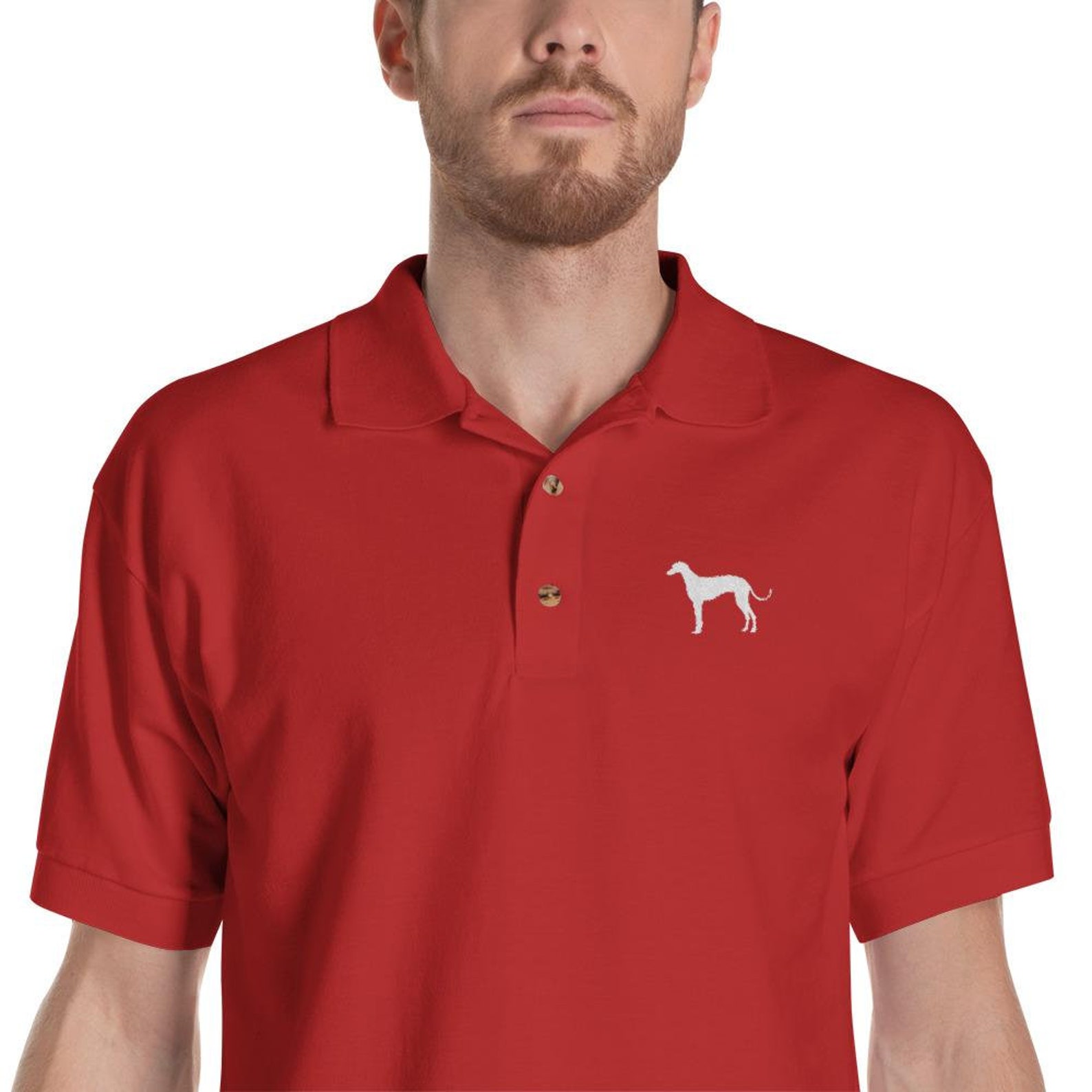 Greyhound Polo Shirt Dog Embroidered Men's Polo Shirts Etsy