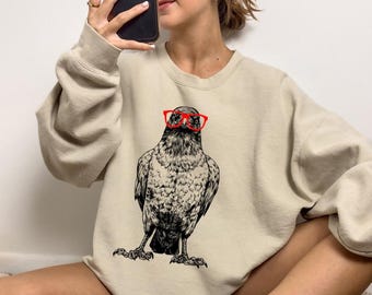 Crow Shirt, Raven Sweatshirt, Cute Bird Lover Gift, Funny Crow Lover Gift, Raven Bird Tshirt