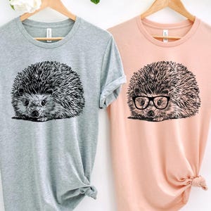 Funny and Cute Nerdy Animal Wearing Glasses shirt for Hedgehog lovers! This Hedgie art tshirt, tank top, kids tee, youth or sweatshirt is a perfect gift for Hedgehog Mom and Animal Lovers.