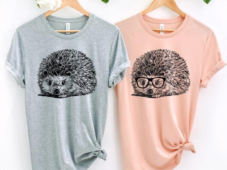 Funny and Cute Nerdy Animal Wearing Glasses shirt for Hedgehog lovers! This Hedgie art tshirt, tank top, kids tee, youth or sweatshirt is a perfect gift for Hedgehog Mom and Animal Lovers.
