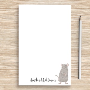 Rat Notepad, Personalized Rat Notepad, Custom Animal Stationery, Coworker Veterinarian Graduation Gift Teacher, Rat Mom Gifts
