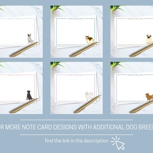 Note Pincher Custom Doberman Pinscher Note Cards, Personalized Dog Notecard Set ...